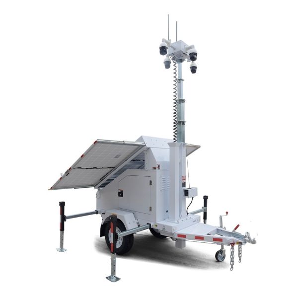 mobile surveillance trailer all in one security